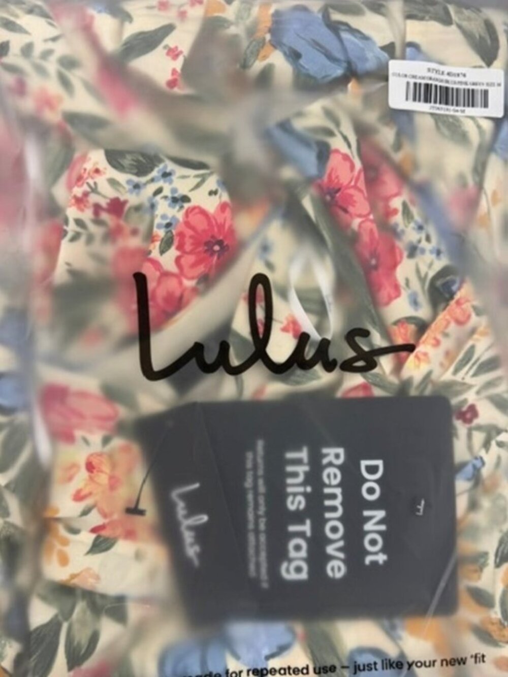 Lulus Rhema Cream Multi Floral Print Satin Midi Dress NWT - Picture 7 of 12